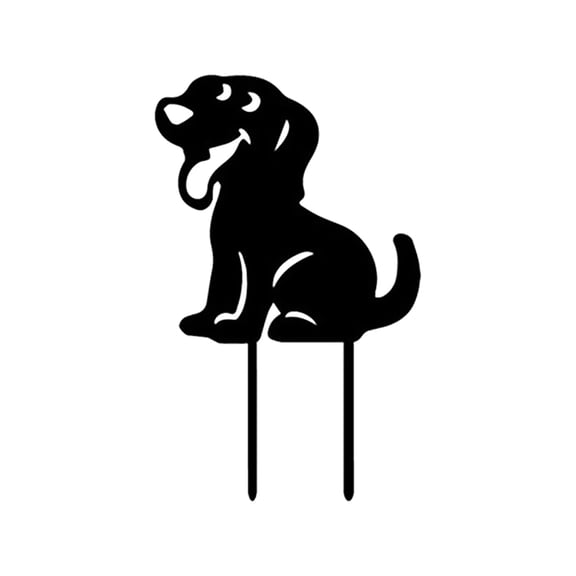 ABODELINE Black Dog Silhouettes, Cute Dog Garden Statues Outdoor Home Decoration Animal Statue for Yard Garden Lawn Decorations