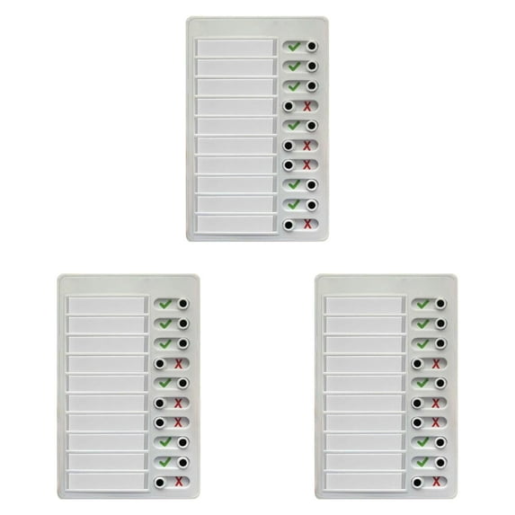 ABODELINE Blank to Do List Boards Chore Checklist Boards for Kids Stick-on Chore Chart Daily Checklist, Sliding Routine Chart,ADHD Tools and Visual Schedules (3PCS, Blank Checklist)