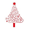 thumbnail image 1 of ABODELINE Christmas Tree Window Clings Stickers for Glass, Red Xmas Windows Static Stickers, DIY Wall Window Door Mural Showcase Decal Sticker, 1 of 6