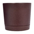 thumbnail image 1 of ABODELINE Cylindrical Flower Pots 6.5 inch, Modern Small Plastic Plant Pots with Drainage Holes & Saucers, Round Planter Pots for Outdoor, Indoor & Office Decor, 1 of 5