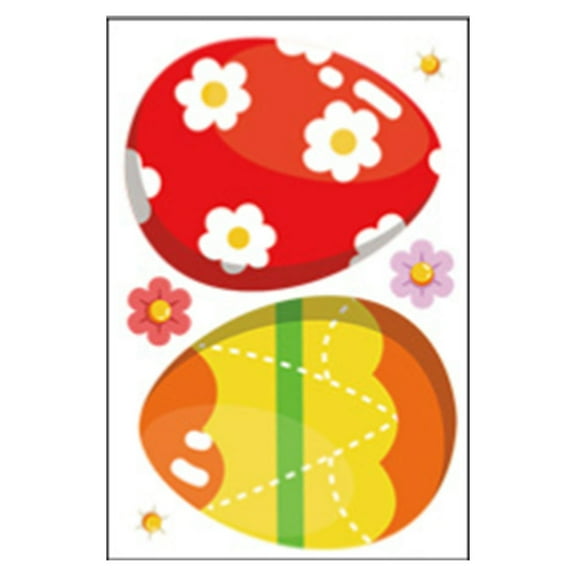 ABODELINE Easter Egg Window Clings,Easter Window Clings for Glass Windows Double Sided Spring Window Clings Sticker Decal April Easter Decoration Home Office Classroom Party Kids Gift