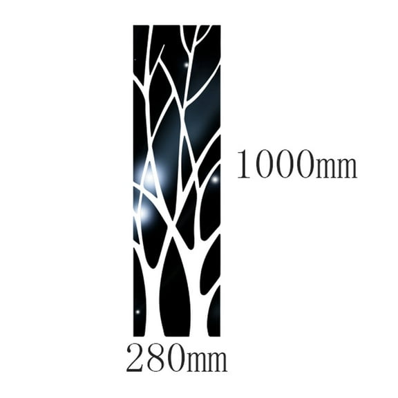 ABODELINE Family Tree Wall Decor Mirror Wall Art 3D DIY Acrylic Decorative Mirror Wall Stickers Tree Branch Decals for Living Room Bedroom Kitchen The Home Modern Decorations 100x28cm