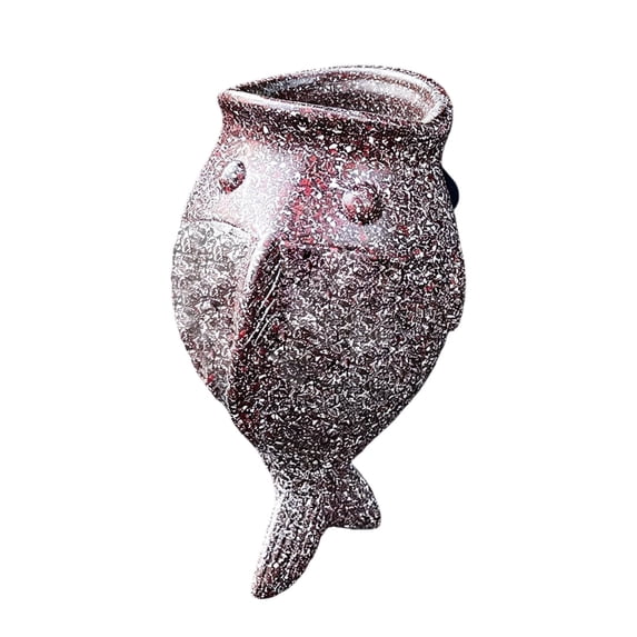 ABODELINE Fish Planter Wall Mounted, Resin Wall Vase for Indoor Plants, 7.3" Modern Farmhouse Decor, Cute Succulent Wall Hanging Planter for Outdoor Patio Balcony, Teal Gold (with Hanging Hole)