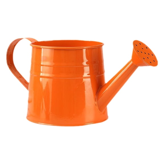 ABODELINE Tinplate Watering Kettle, 4L Metal Garden Watering Can, Vintage Sprinkling Can for Flowers, Indoor & Outdoor Plants, Lawn & Garden Irrigation Tool Orange