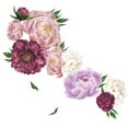 thumbnail image 1 of ABODELINE Watercolor Peony Flowers Wall Decals Elegant Blossom Floral Stickers Clings Peel and Stick Film Silhouette Living Room Bedroom Home Door Mural Decor, 1 of 2