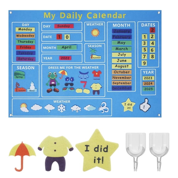 ABODELINE Weather Scene Cartoon Board Set Preschool Weather Themed Storytelling Early Learning 3D Wall Decoration Wall Sticker Wall Hanging Gift for Toddlers Kids