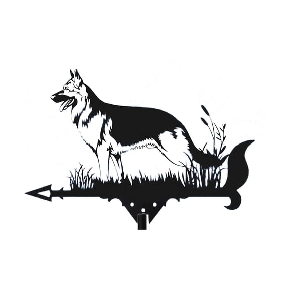 ABODELINE Weather Vane for Roof Metal Weathervane German Shepherd Shepherd Dog Wind Direction Indicators Wind Vane Weathercock for Outdoor Garden Yard Barn