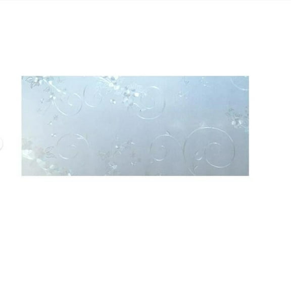 ABODELINE Window Privacy Film 3D Flower Pattern Glass Window Film Frosted Window Film Decorative Decals Removable Static Clings Vinyl Anti UV Window Cling for Home 17.7 x 78.7 inches