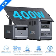 ABOK Ark2000 3072Wh Solar + Storage Kit   with Battery & 400W Panel for Hurricane Power Outages