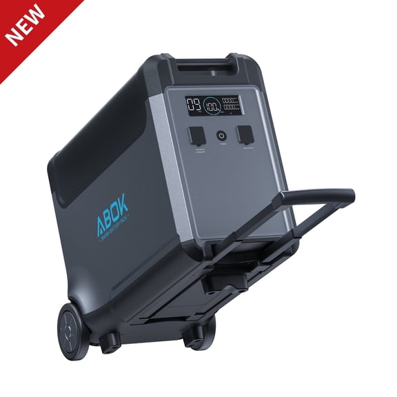 ABOK 3840Wh Expansion Battery for 3600W Solar Generator (Battery Module Only - No AC Outlets), LiFePO4 Add-on