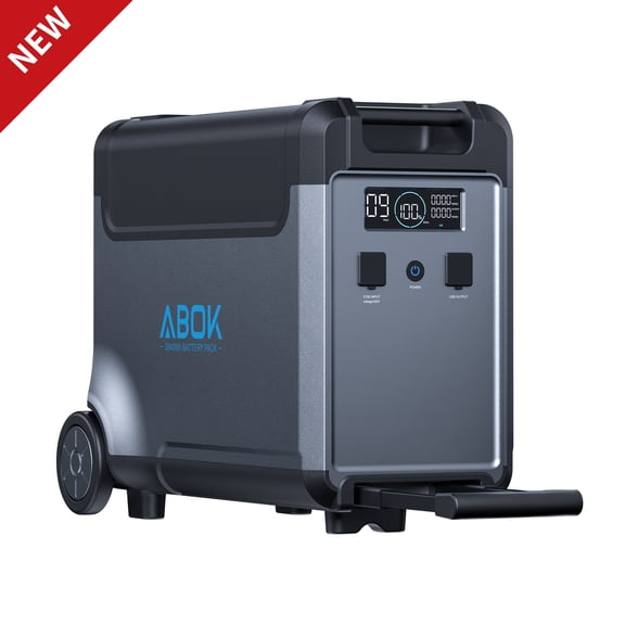 ABOK 3840Wh Extra Battery Pack, High-Capacity LiFePO4 Upgrade Accessory for 3600W Power Station