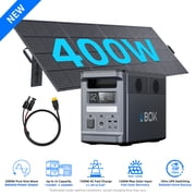 ABOK Ark2000 400W Solar Generator Kit – 2000W Portable Power Station, 1536Wh LiFePO4 for Home Blackouts & RV Life