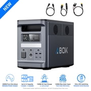 ABOK Ark2000 Expandable Power Station 2000W, 1536Wh LiFePO4 (Up to 3072Wh) for Home Backup, Blackouts & Hurricanes