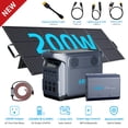 thumbnail image 1 of ABOK Elux1 1024Wh Portable Power Station with 200W Solar Panel & 500W DC-DC Charger, 1800W LiFePO4 RV Power System for Off-Grid Travel, 1 of 12