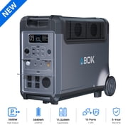 ABOK Ark3600 Expandable Power Station 3600W, 3840Wh LiFePO4 Battery Backup Up to 11520Wh for Whole Home, Blackouts & Hurricanes