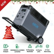 ABOK Ark3600W AC 3840Wh Portable Power Station, LiFePO4 Battery, Solar Generator for Home Use