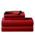 thumbnail image 1 of ABORN 100% Giza Egyptian Cotton 600 Thread Count 4 PC Bedsheet - Burgundy, King 24" Deep Pocket, 1 of 9