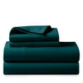 thumbnail image 1 of ABORN 100% Giza Egyptian Cotton 600 Thread Count 4 PC Bedsheet - Teal Blue, Queen 19" Deep Pocket, 1 of 9