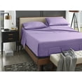 thumbnail image 1 of ABORN 100% Giza Egyptian Cotton Bedsheet 18" Deep Pocket 32" Split Top Lilac Split-Head Queen, 1 of 9
