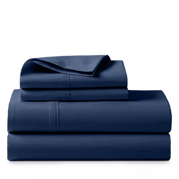 ABORN 1000 Thread Count 100% Giza Egyptian Cotton 4 PC Bedsheet 15" Deep Pocket Mediterranean Blue Queen