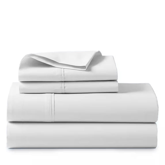 ABORN 1000 Thread Count 100% Giza Egyptian Cotton 4 PC Bedsheet 18" Deep Pocket White Queen