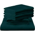 thumbnail image 1 of ABORN 300 Thread Count Organic Cotton Bedsheet 6 PC Short Queen Teal Blue 15" Deep Pockets, 1 of 7