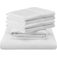 thumbnail image 1 of ABORN 300 Thread Count Organic Cotton Bedsheet 6 PC Twin White 15" Deep Pockets, 1 of 7