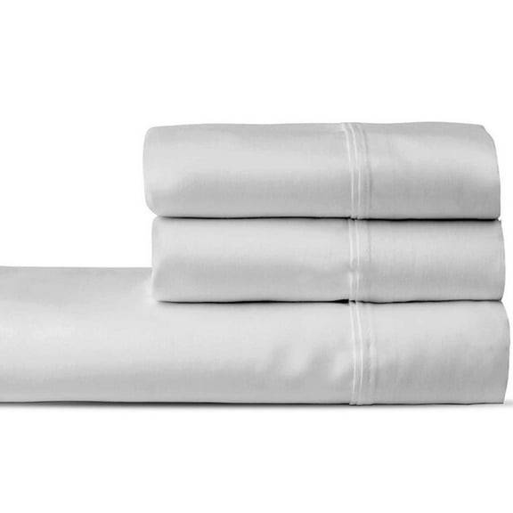 ABORN 3PC Bedsheet 800 Thread Count 100% Egyptian Cotton 8" Deep Pocket White, Queen