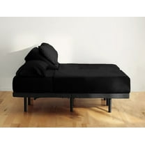 ABORN 600-TC 100% Egyptian Cotton 28" Deep Pocket - Split Head King- 32" Split, Black