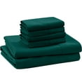 thumbnail image 1 of ABORN 600-TC 100% Egyptian Cotton Bedsheet |6-PC - Twin-XL, Teal Blue| 18" Deep Pocket, 1 of 8