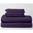 thumbnail image 1 of ABORN 700-Thread-Count, Egyptian Cotton, 7 PC Split King Plum 10" Deep Pockets Adult Bedsheet, 1 of 8