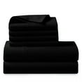 thumbnail image 1 of ABORN 800 TC Giza Egyptian Cotton 6 PC Adult Bedsheet Black RV Short Queen 28" Deep Pocket, 1 of 9
