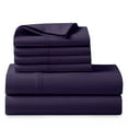 thumbnail image 1 of ABORN 800 TC Giza Egyptian Cotton 6 PC Adult Bedsheet Plum Three Quarter 10" Deep Pocket, 1 of 9