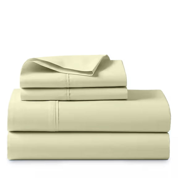 ABORN 800 Thread Count 100% Giza Egyptian Cotton 4 PC Bedsheet 15" Deep Pocket Ivory Full