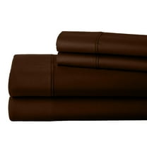 ABORN 800 Thread Count Egyptain Cotton 4 PC Adult Bedsheet 21" Deep Pockets Chocolate, Full XL
