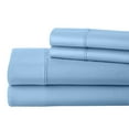 thumbnail image 1 of ABORN 800 Thread Count Egyptain Cotton 4 PC Adult Bedsheet 21" Deep Pockets Light Blue, King, 1 of 7