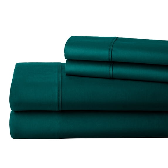 ABORN 800 Thread Count Egyptain Cotton 4 PC Adult Bedsheet 21" Deep Pockets Teal Blue, Full