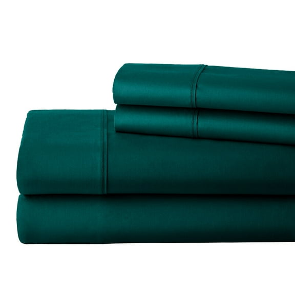 ABORN 800 Thread Count Egyptain Cotton 4 PC Adult Bedsheet 21" Deep Pockets Teal Blue, RV Short Queen