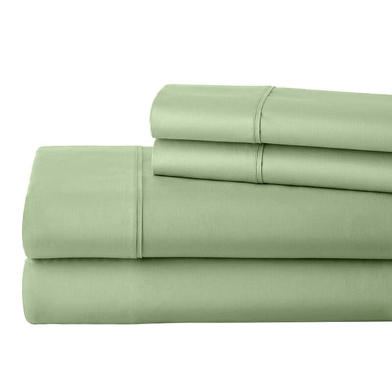 ABORN 800 Thread Count Egyptain Cotton 4 PC Adult Bedsheet 28" Deep Pockets Sage, Twin