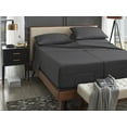 thumbnail image 1 of ABORN Giza Egyptian Cotton 1000 Thread Count 5 PC Split King Bedsheet 24" Deep Pocket - Dark Grey, 1 of 9