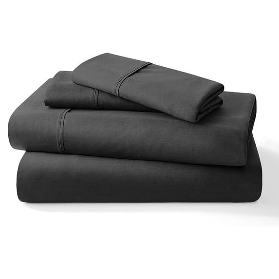 ABORN Organic Cotton 4 PC Adult Bedsheet 800 Thread Count 10" Deep Pocket Dark Grey Full-XL