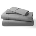 thumbnail image 1 of ABORN Organic Cotton 4 PC Adult Bedsheet 800 Thread Count 10" Deep Pocket Light Grey Queen, 1 of 7