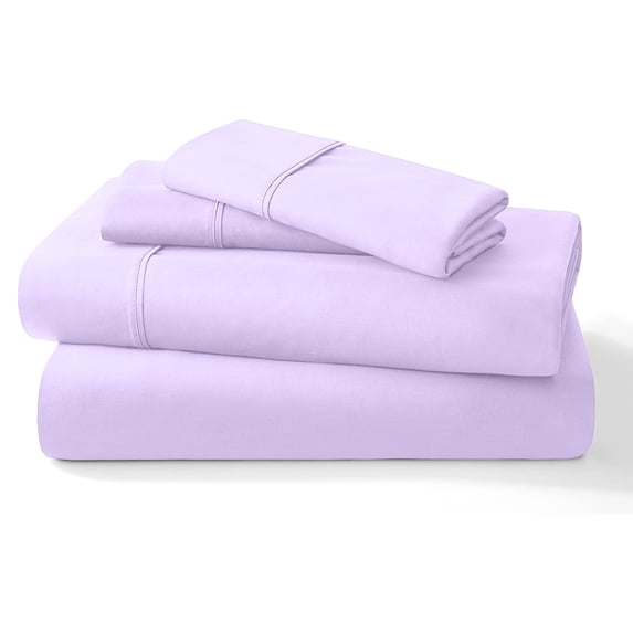 ABORN Organic Cotton 4 PC Adult Bedsheet 800 Thread Count 10" Deep Pocket Lilac Alaskan King