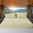 thumbnail image 1 of ABORN RV Camper Queen 60" X 80" Giza-Egyptian-Cotton 1000 TC Bedsheet 15" Deep Pockets 4-PC Ivory, 1 of 9