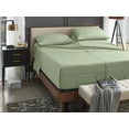 thumbnail image 1 of ABORN Split King, 600-TC 100% Giza Egyptian Cotton, 5 PC Bedsheet 15" Deep Pocket - Sage, 1 of 9