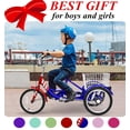 thumbnail image 1 of ABORON 16 inch Tricycle, Perfect for Beginner Riders, Single Speed 3 Wheel Bikes, Three-Wheeled Bicycles with Adjustable Height and Rear Basket, 1 of 11