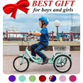 thumbnail image 1 of ABORON 16 inch Tricycle, Perfect for Beginner Riders, Single Speed 3 Wheel Bikes, Three-Wheeled Bicycles with Adjustable Height and Rear Basket, 1 of 10