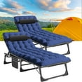 thumbnail image 1 of ABORON 2 Pack Folding Camping Cot for Adults, Heavy Duty Adjustable Sleeping Cots for Adults, Folding Chaise Lounge Chair, Double-Layer 1200D with Mattress for Beach Lawn Camping Pool,Sunbathing, 1 of 9