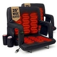 thumbnail image 1 of ABORON 25" Wide Heated Stadium Seats with Back Support, Portable Reclining Bleacher Seat with Shoulder Straps for Sporting Events (No Power Bank), 1 of 9