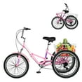 thumbnail image 1 of ABORON Adult Folding Tricycle 7-Speed, 20/24/26-Inch Three Wheel Cruiser Bike with Cargo Basket, Foldable Tricycle for Adults, Women, Men, Seniors Exercise Shopping, 1 of 13